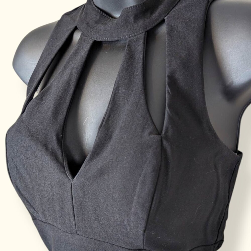 Le Chateau Black Fitted Cut Out Dress - Picture 7 of 8